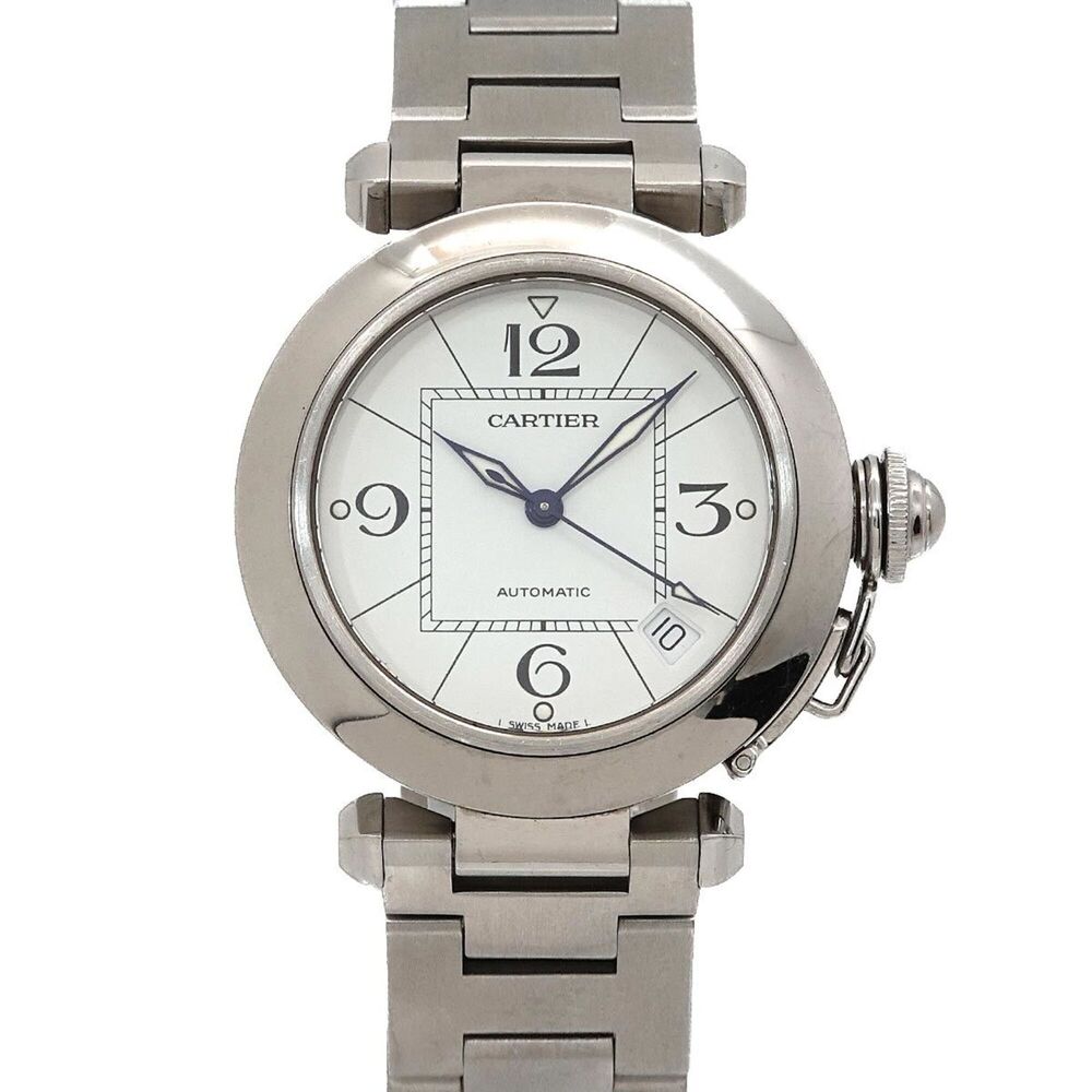 Cartier Pasha C W31074M7 Boys' Watch, Date, White, Automatic Winding Watch